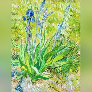 Vincent Van Gogh Iris Flower Unframed Canvas Oil Painting 12 x 16 Art Print